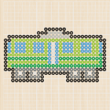 アイロンビーズ 図案 電車