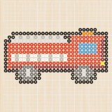アイロンビーズ 図案 消防車