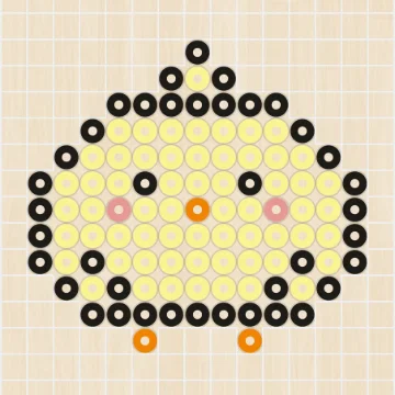 アイロンビーズ 図案 動物 ひよこ
