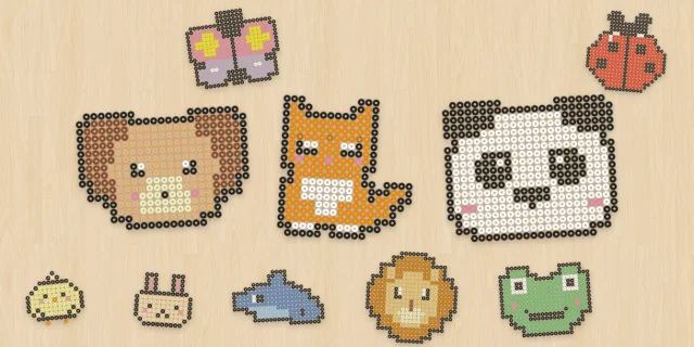 アイロンビーズの動物図案