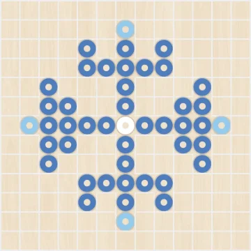アイロンビーズ 図案 クリスマス ミニ雪の結晶