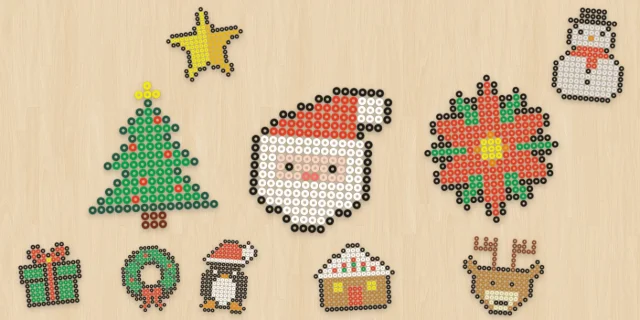 アイロンビーズのクリスマス図案