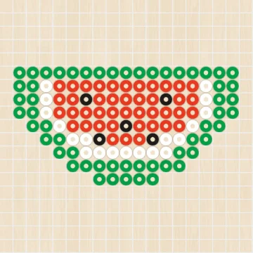 アイロンビーズ 図案 食べ物・スイーツ すいか