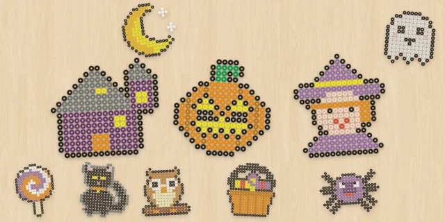 アイロンビーズのハロウィン図案