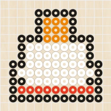 アイロンビーズ 図案 お正月 ミニ鏡もち