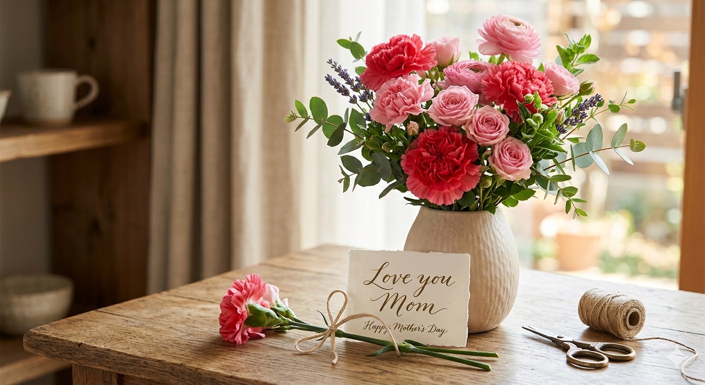 母の日のフラワーギフトのイメージ