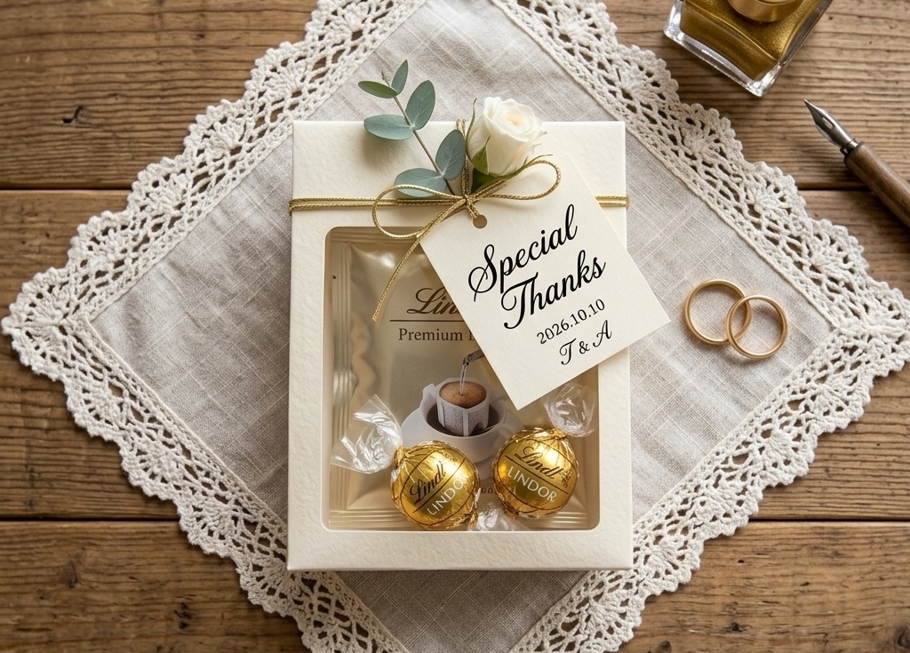 結婚式のプチギフトメッセージのイメージ