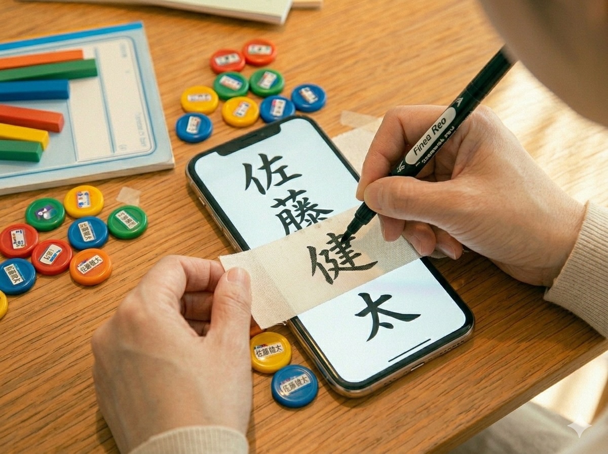 算数セットやゼッケンの記名悩み