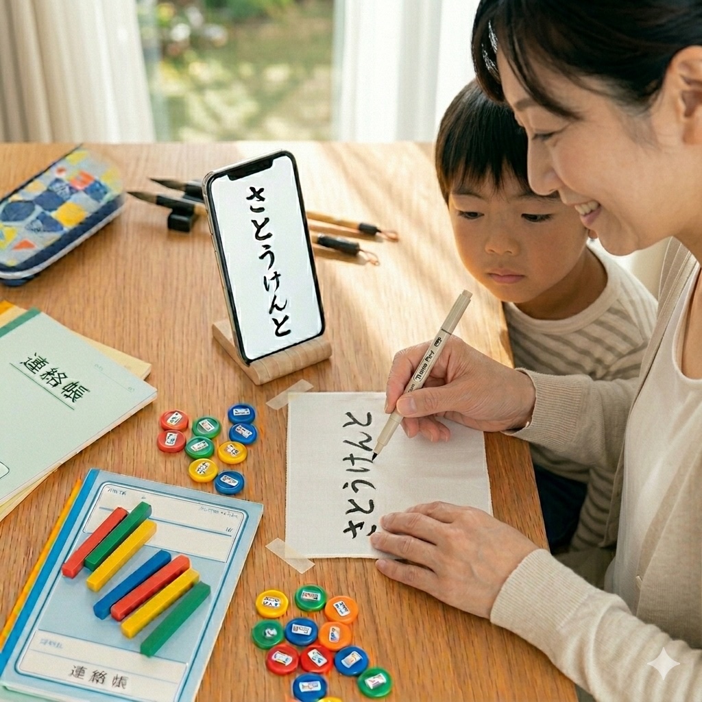 入学準備の名前書きイメージ