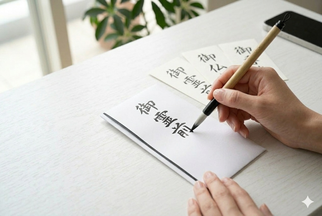 香典袋の書き方に迷うイメージ